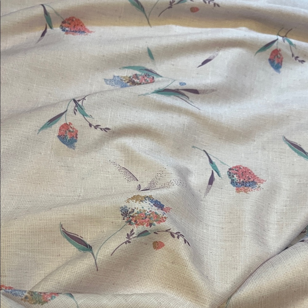 Vintage Floral Patterned Fabric - 2 1/3 yards 60” wide
